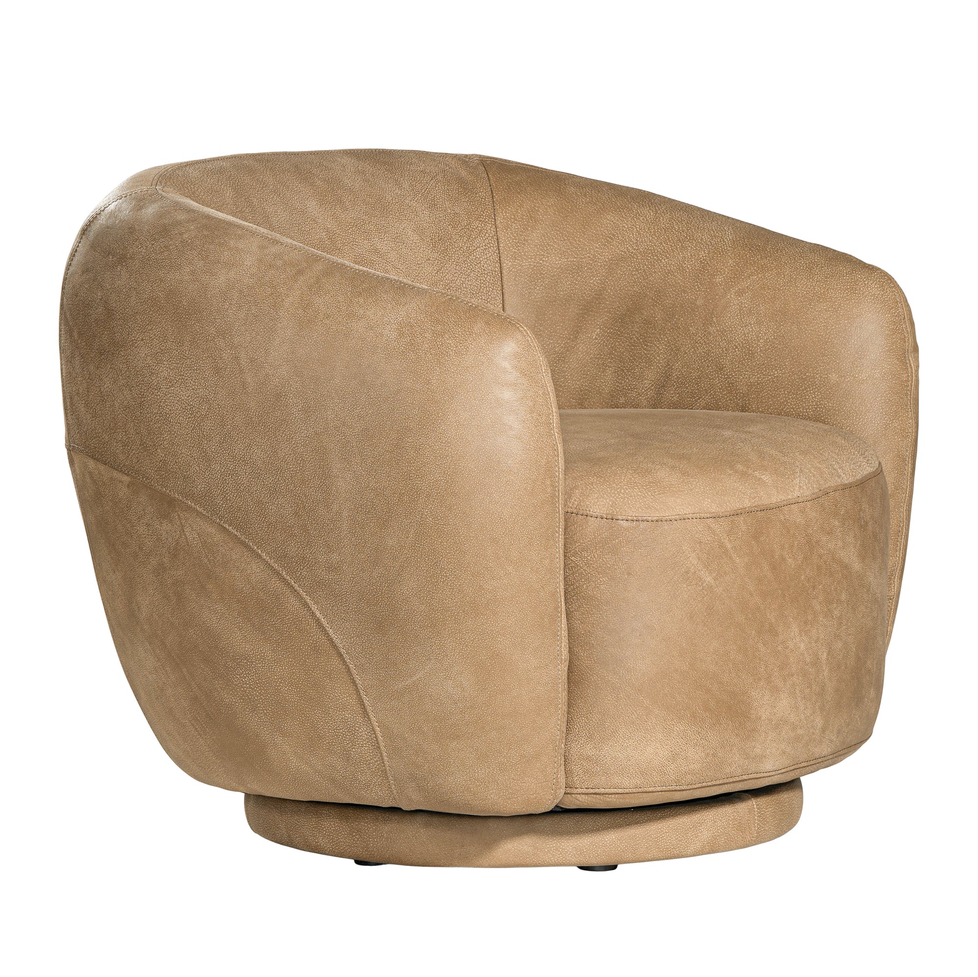 Lucca Swivel Chair | Buffalo Leather | Savannah Nut Uniqwa Collections