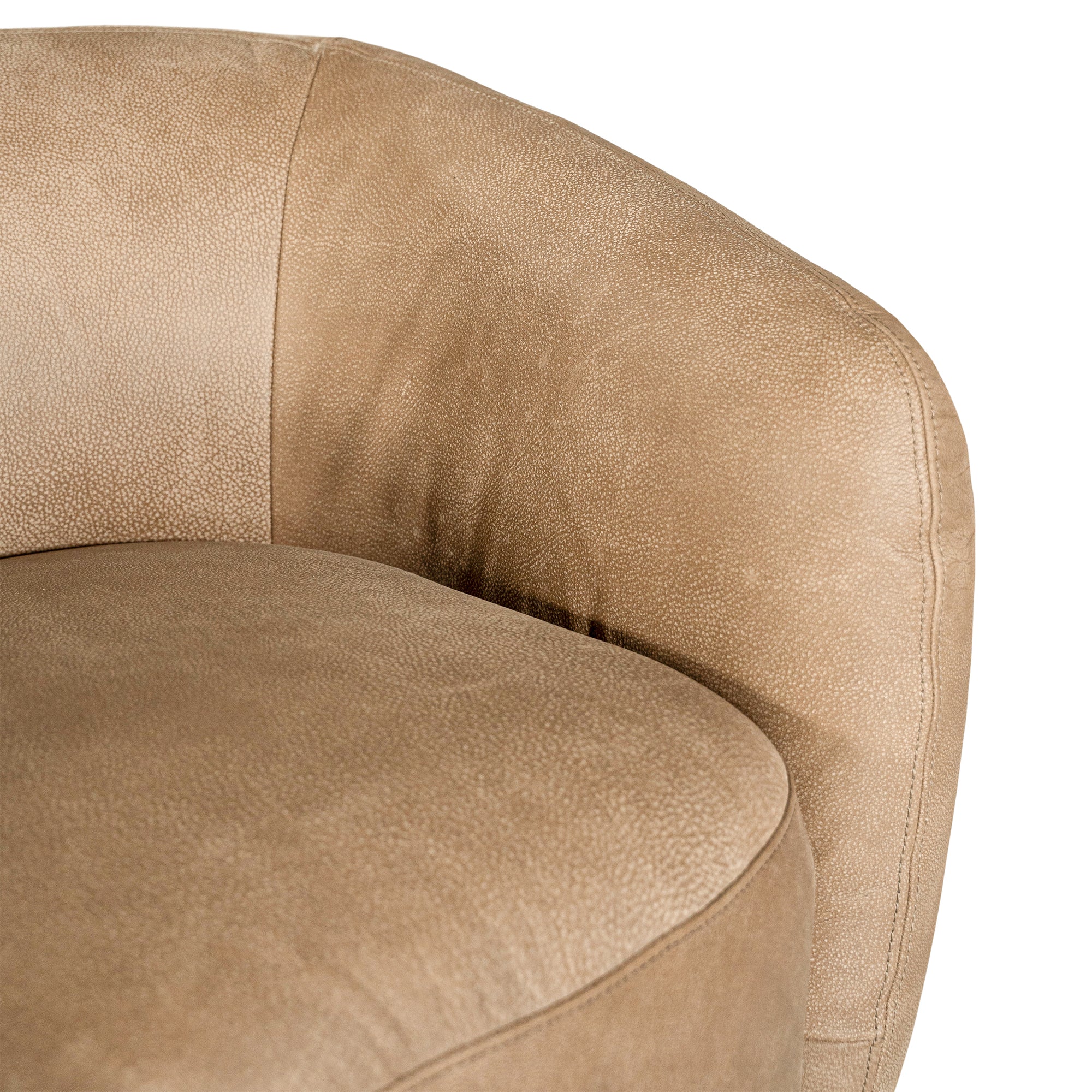 Lucca Swivel Chair | Buffalo Leather | Savannah Nut Uniqwa Collections