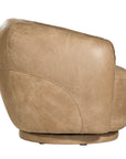 Lucca Swivel Chair | Buffalo Leather | Savannah Nut Uniqwa Collections