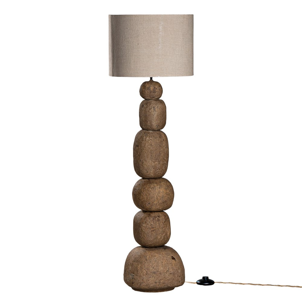 Lulah Floor Lamp | Dark Roast Base with Shade Uniqwa Collections