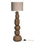 Lulah Floor Lamp | Dark Roast Base with Shade Uniqwa Collections