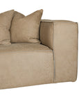 Malta Four Seater Leather Sofa | Cashew Uniqwa Collections