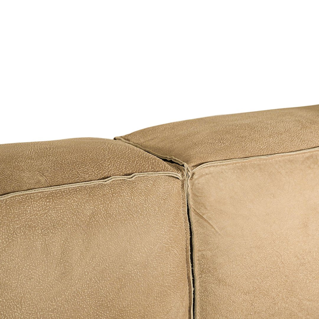 Malta Four Seater Sofa | Aniline Leather | Cashew Uniqwa Collections
