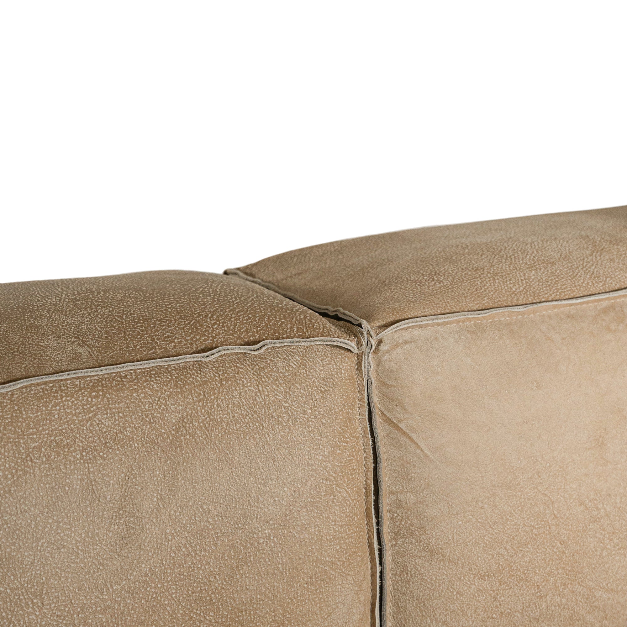 Malta Four Seater Leather Sofa | Cashew Uniqwa Collections