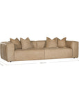 Malta Four Seater Leather Sofa | Cashew Uniqwa Collections