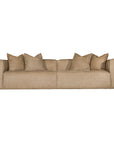 Malta Four Seater Leather Sofa | Cashew Uniqwa Collections