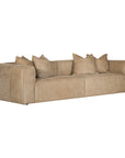 Malta Four Seater Leather Sofa | Cashew Uniqwa Collections