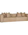 Malta Four Seater Leather Sofa | Cashew Uniqwa Collections