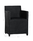 Mahola Leather Dining Chair | Black Uniqwa Collections