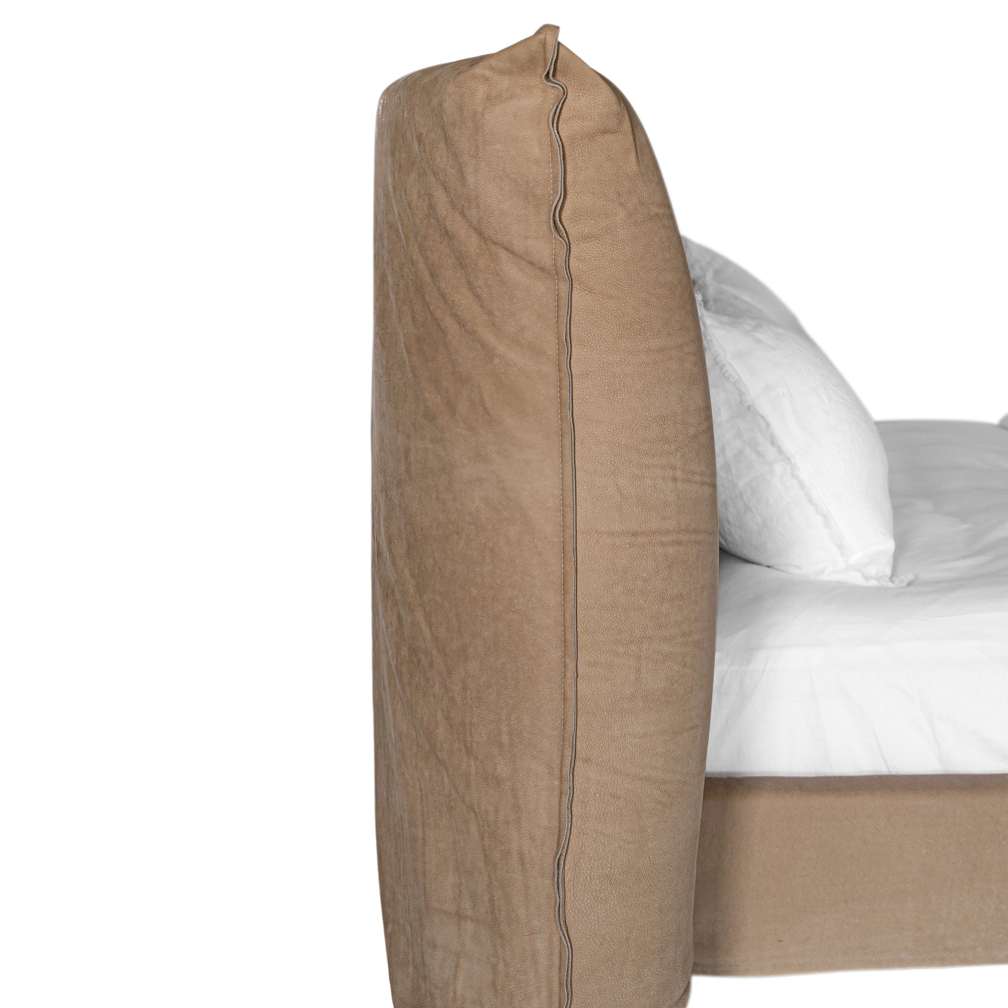 Mallorca Bed | Leather | Enoki Brown Uniqwa Collections