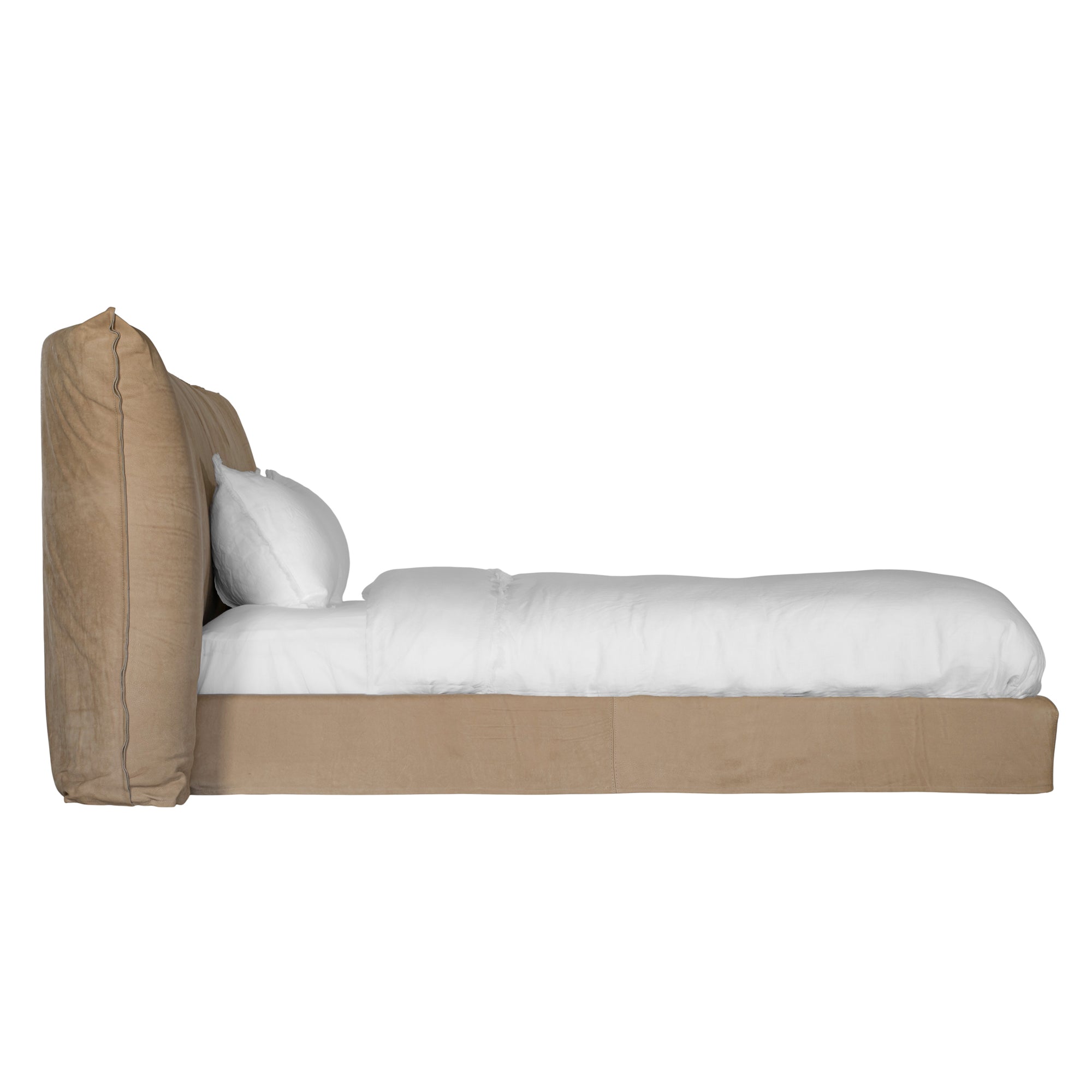Mallorca Bed | Leather | Enoki Brown Uniqwa Collections