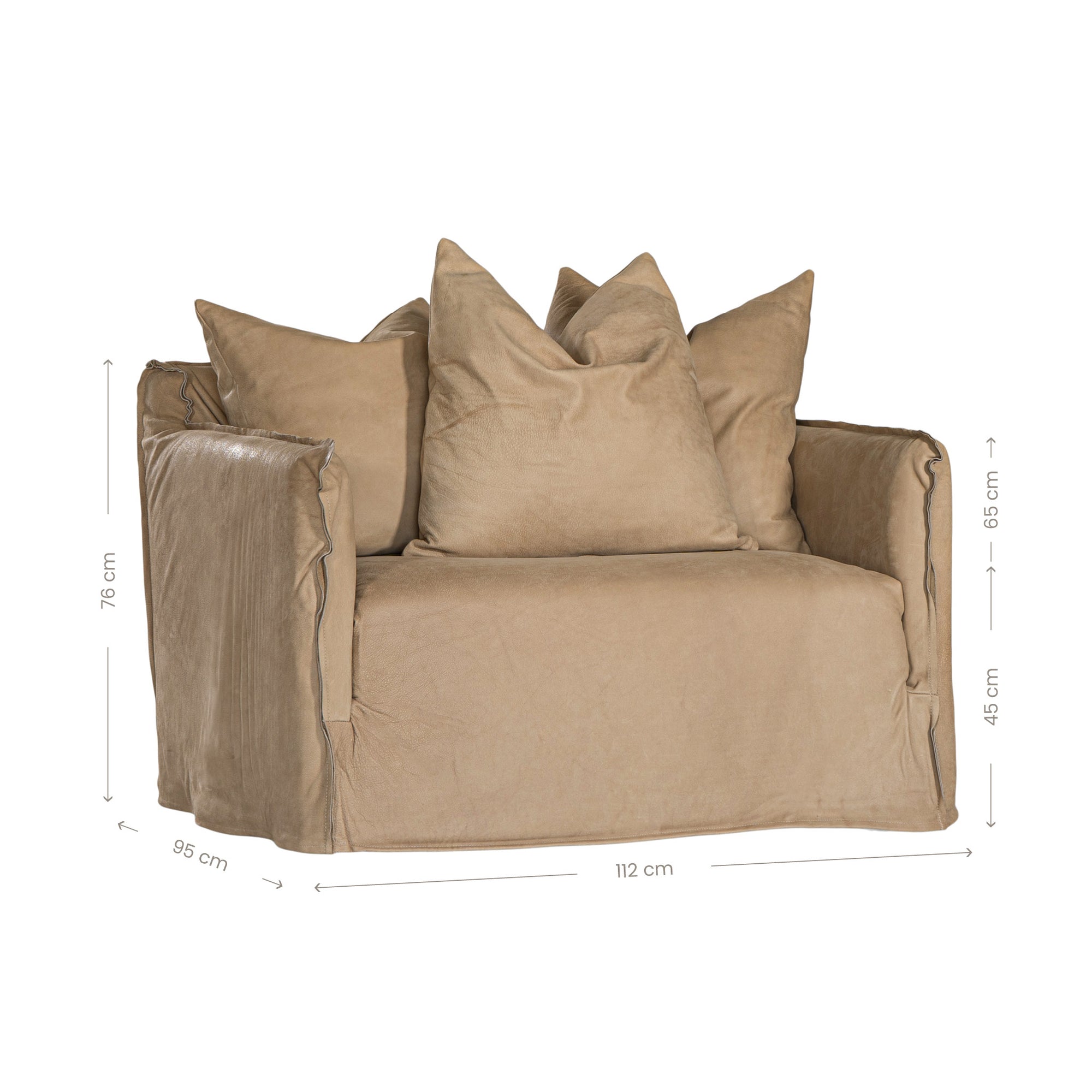 Mallorca One Seater Sofa | Cashew Uniqwa Collections