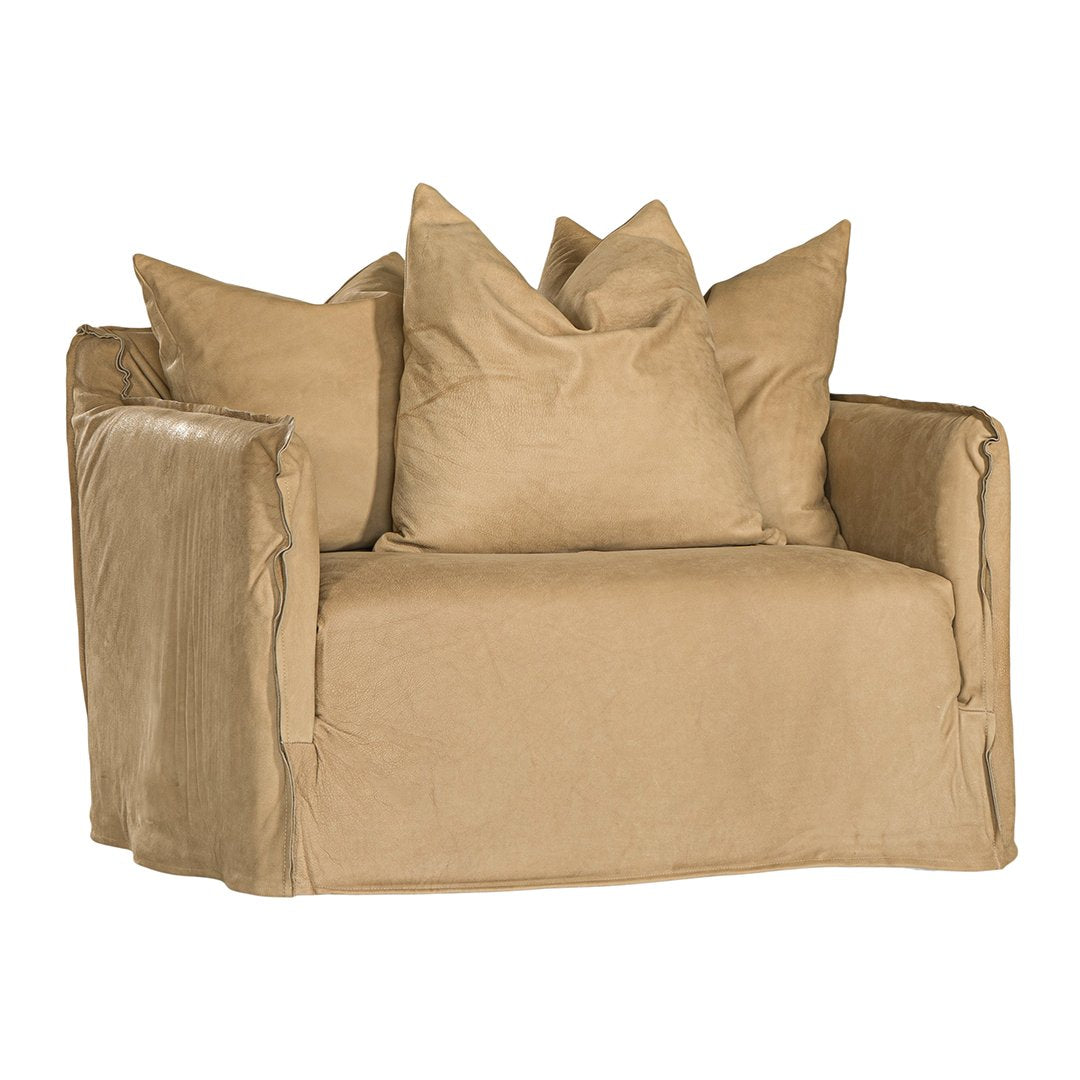 Mallorca One Seater Sofa | Aniline Leather | Cashew Uniqwa Collections