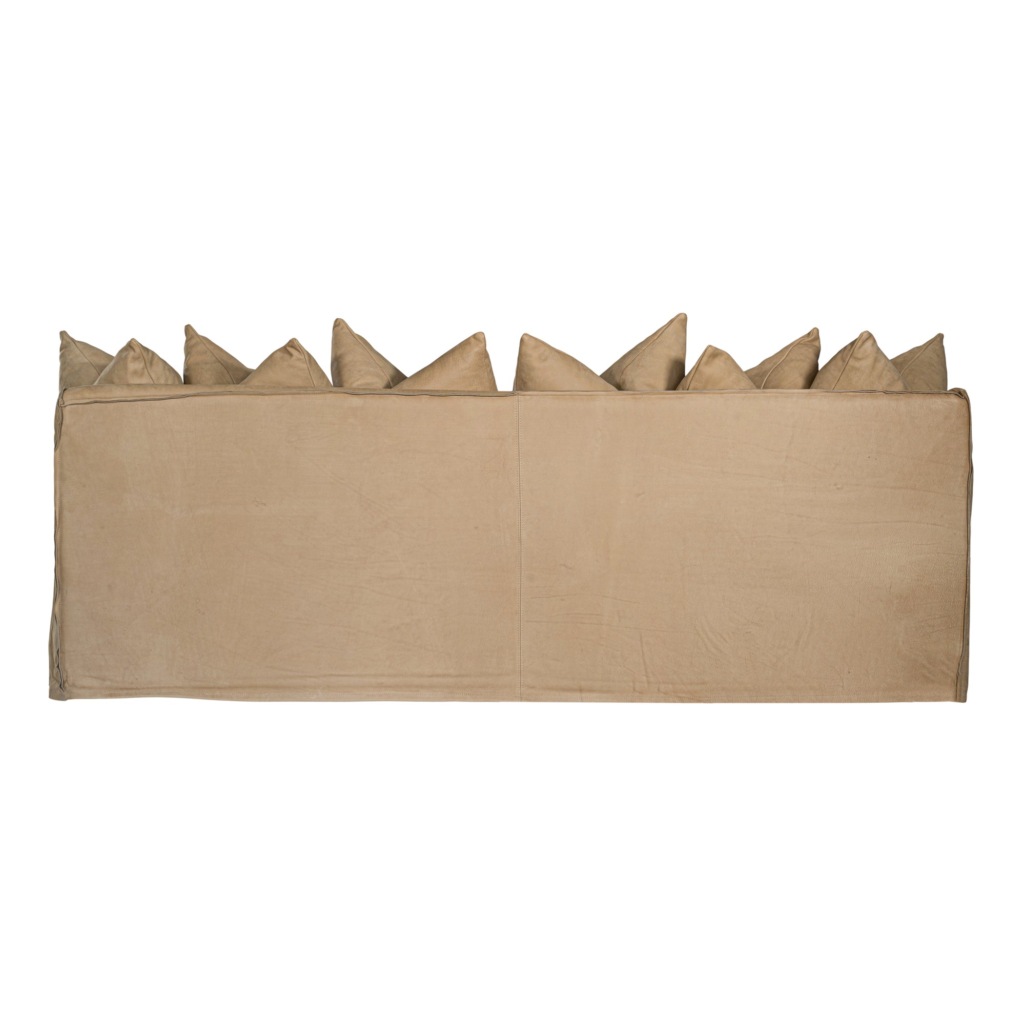 Mallorca Three Seater Leather Slipcover Sofa | Cashew Uniqwa Collections