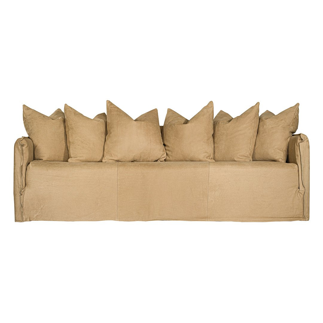 Mallorca Three Seater Sofa | Aniline Leather | Cashew Uniqwa Collections