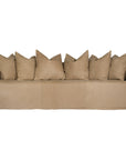 Mallorca Three Seater Leather Slipcover Sofa | Cashew Uniqwa Collections