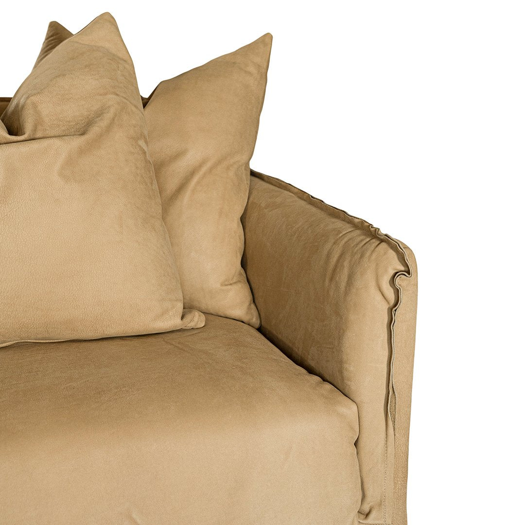 Mallorca One Seater Sofa | Aniline Leather | Cashew Uniqwa Collections