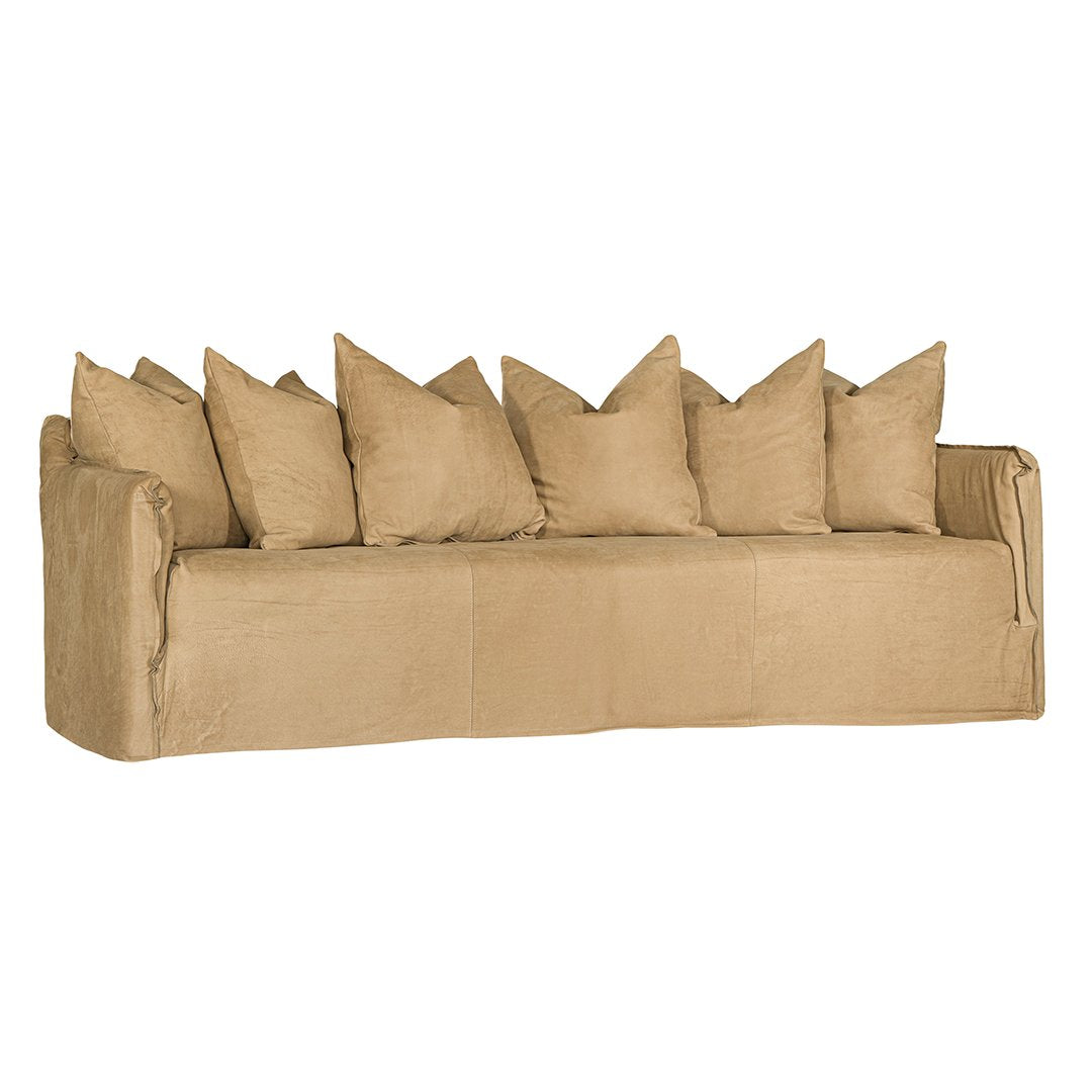 Mallorca Three Seater Sofa | Aniline Leather | Cashew Uniqwa Collections