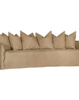 Mallorca Three Seater Leather Slipcover Sofa | Cashew Uniqwa Collections