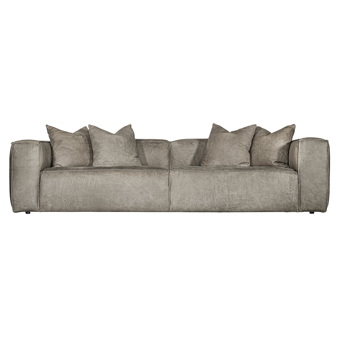 Malta Sofa | Buffalo Leather | Earthy Grey Uniqwa Collections