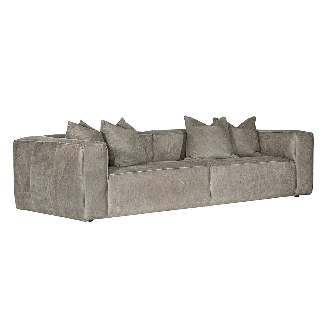 Malta Sofa | Buffalo Leather | Earthy Grey Uniqwa Collections
