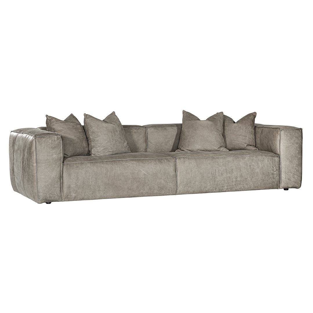 Malta Sofa | Buffalo Leather | Earthy Grey Uniqwa Collections