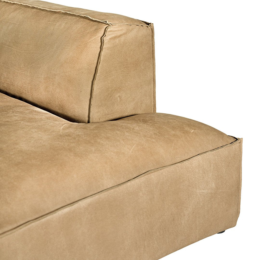 Manson Modular Sofa | Aniline Leather | Cashew Uniqwa Collections