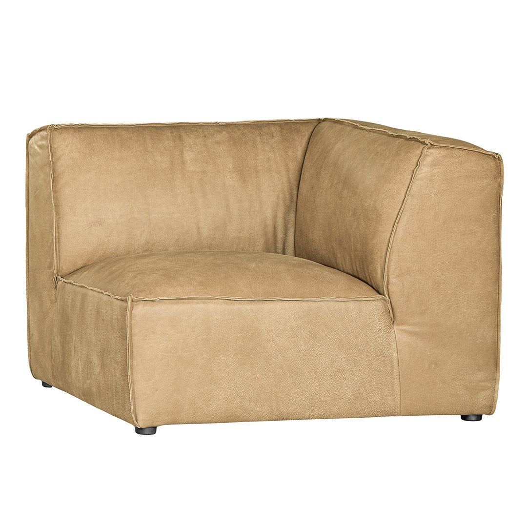 Manson Modular Sofa | Aniline Leather | Cashew Uniqwa Collections