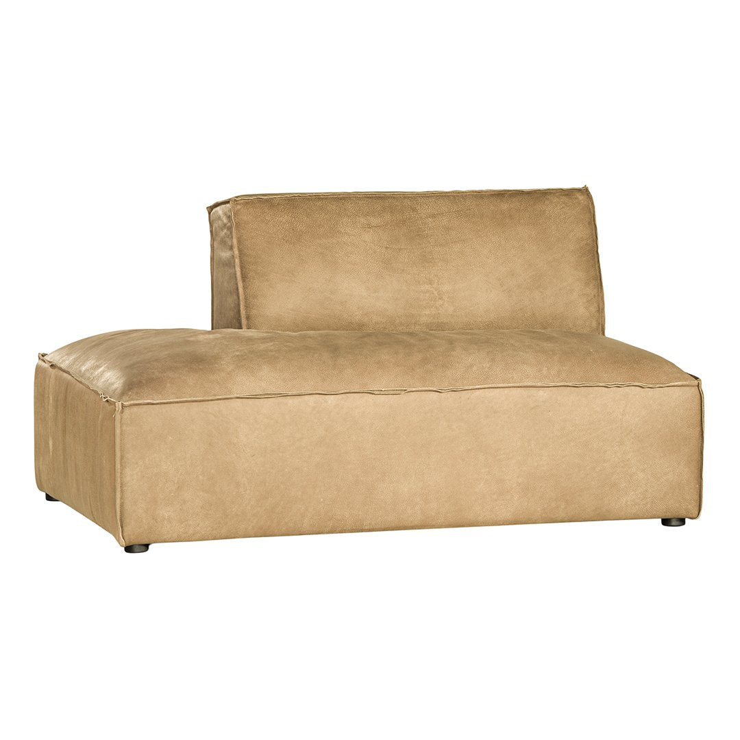 Manson Modular Sofa | Aniline Leather | Cashew Left Side Chaise Uniqwa Collections