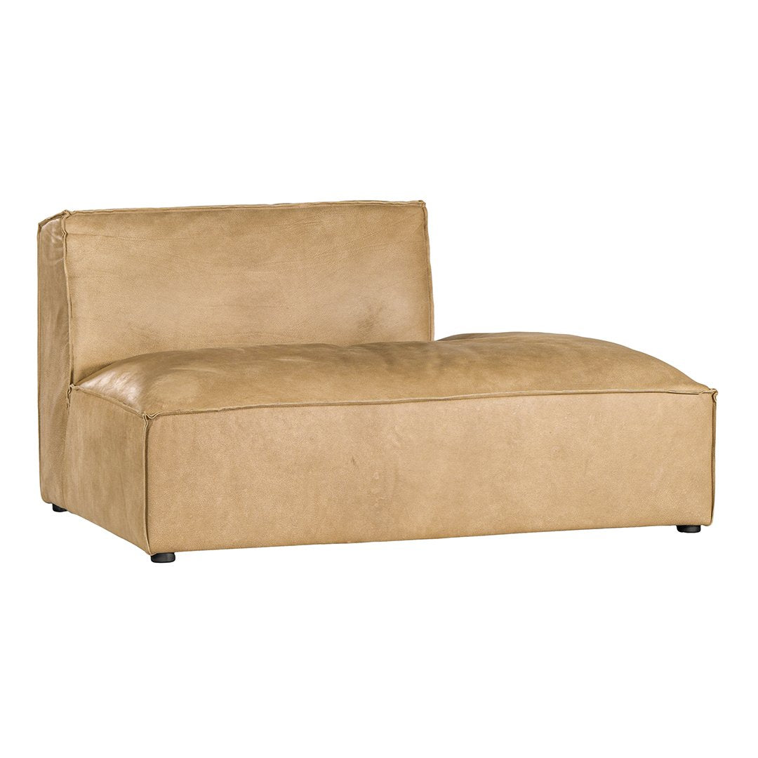 Manson Modular Sofa | Aniline Leather | Cashew Right Side Chaise Uniqwa Collections