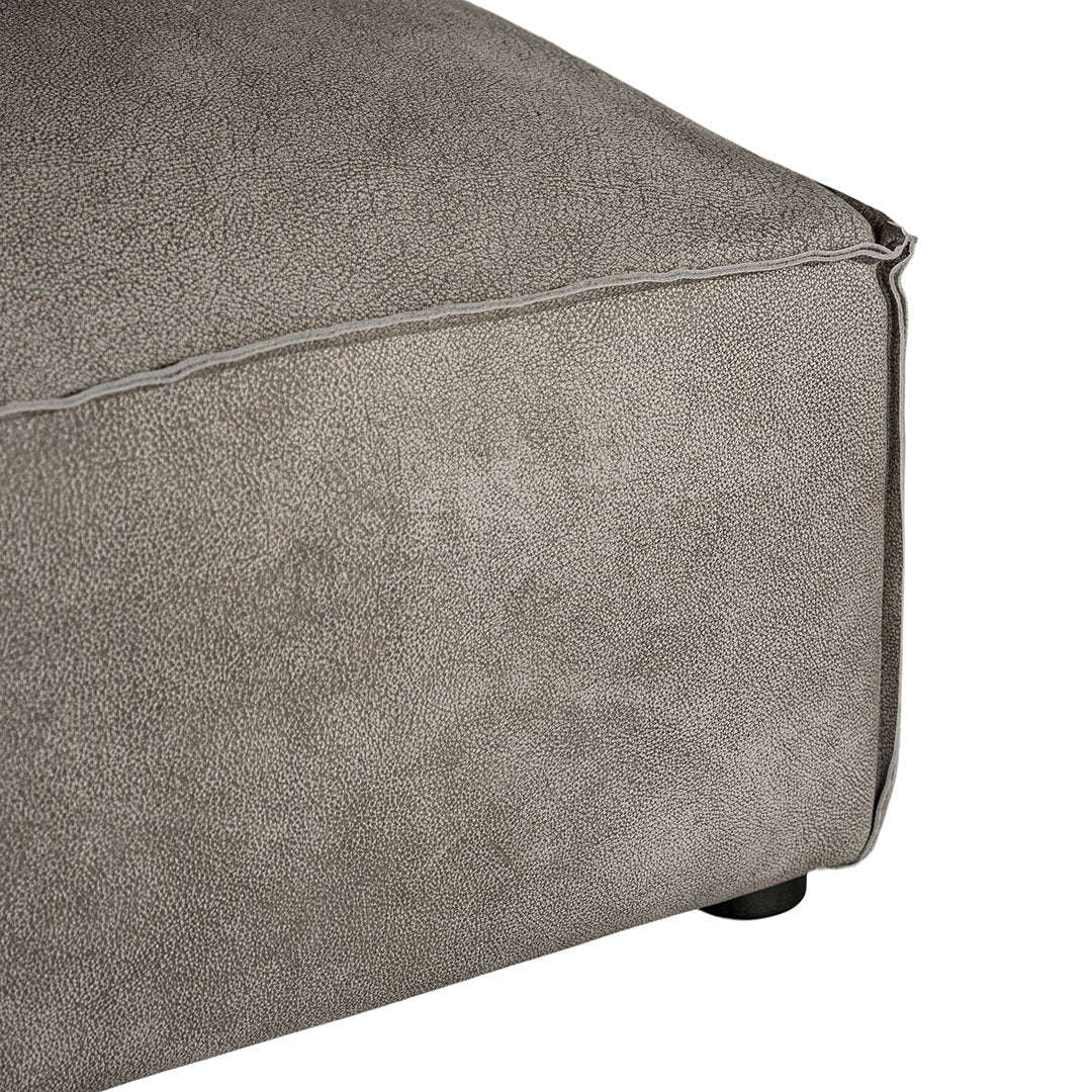 Manson Modular Sofa | Buffalo Leather | Earthy Grey Uniqwa Collections