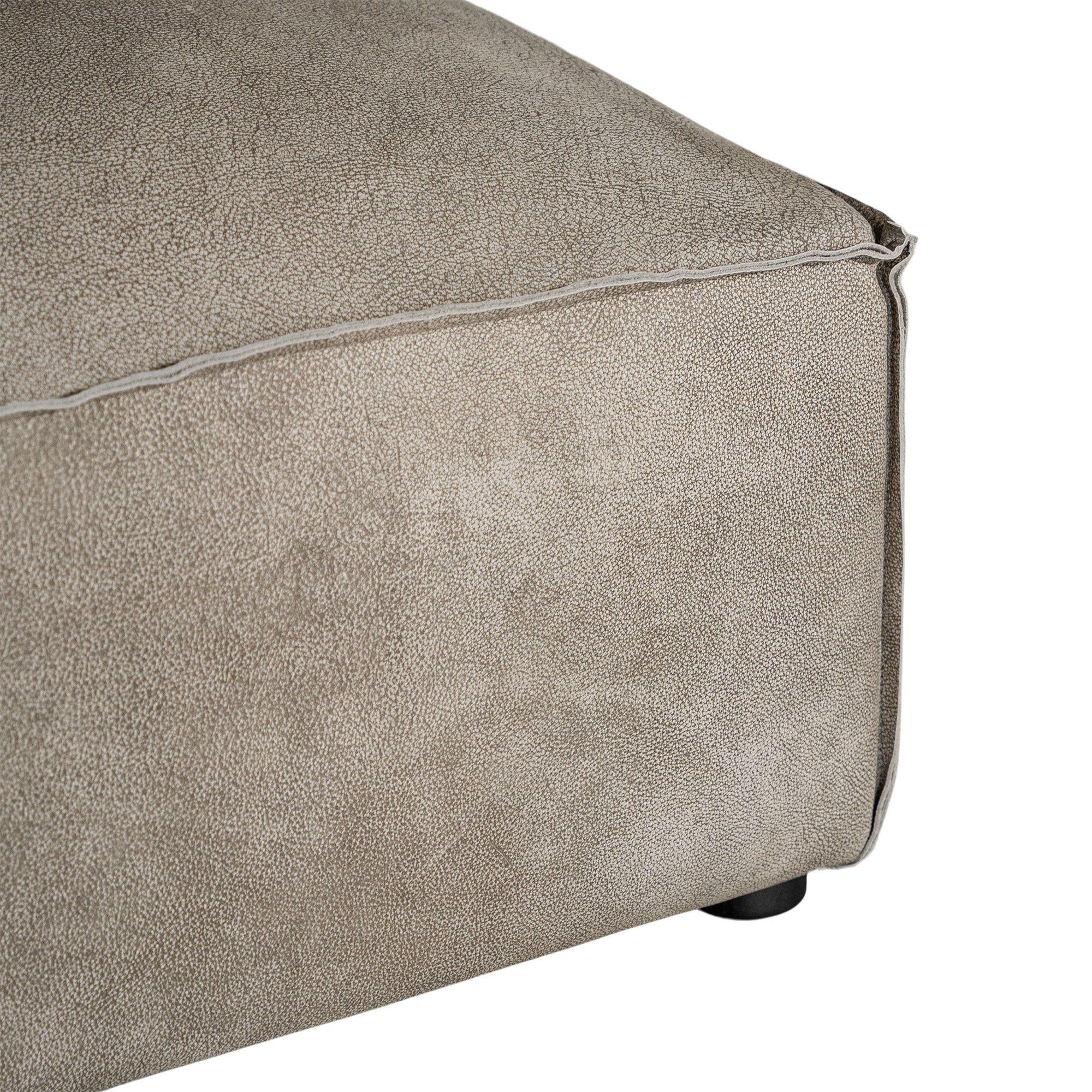 Manson Buffalo Leather Sofa | Earthy Grey Uniqwa Collections