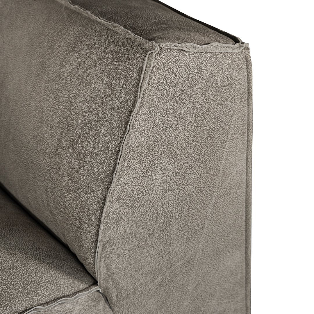 Manson Modular Sofa | Buffalo Leather | Earthy Grey Uniqwa Collections