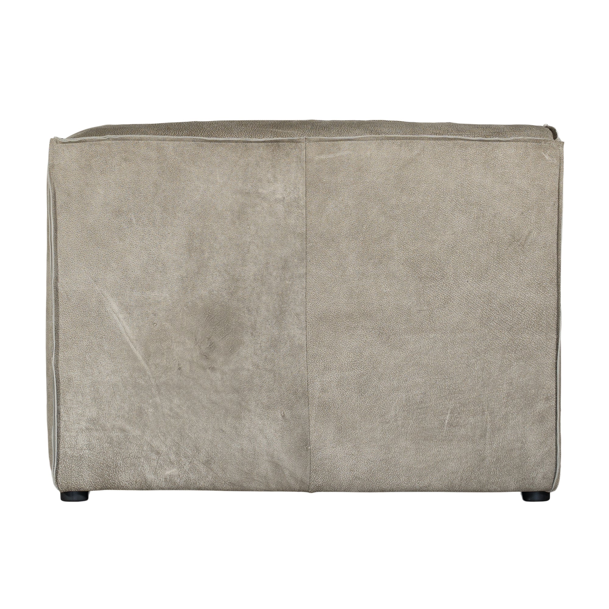 Manson Buffalo Leather Sofa | Earthy Grey Uniqwa Collections
