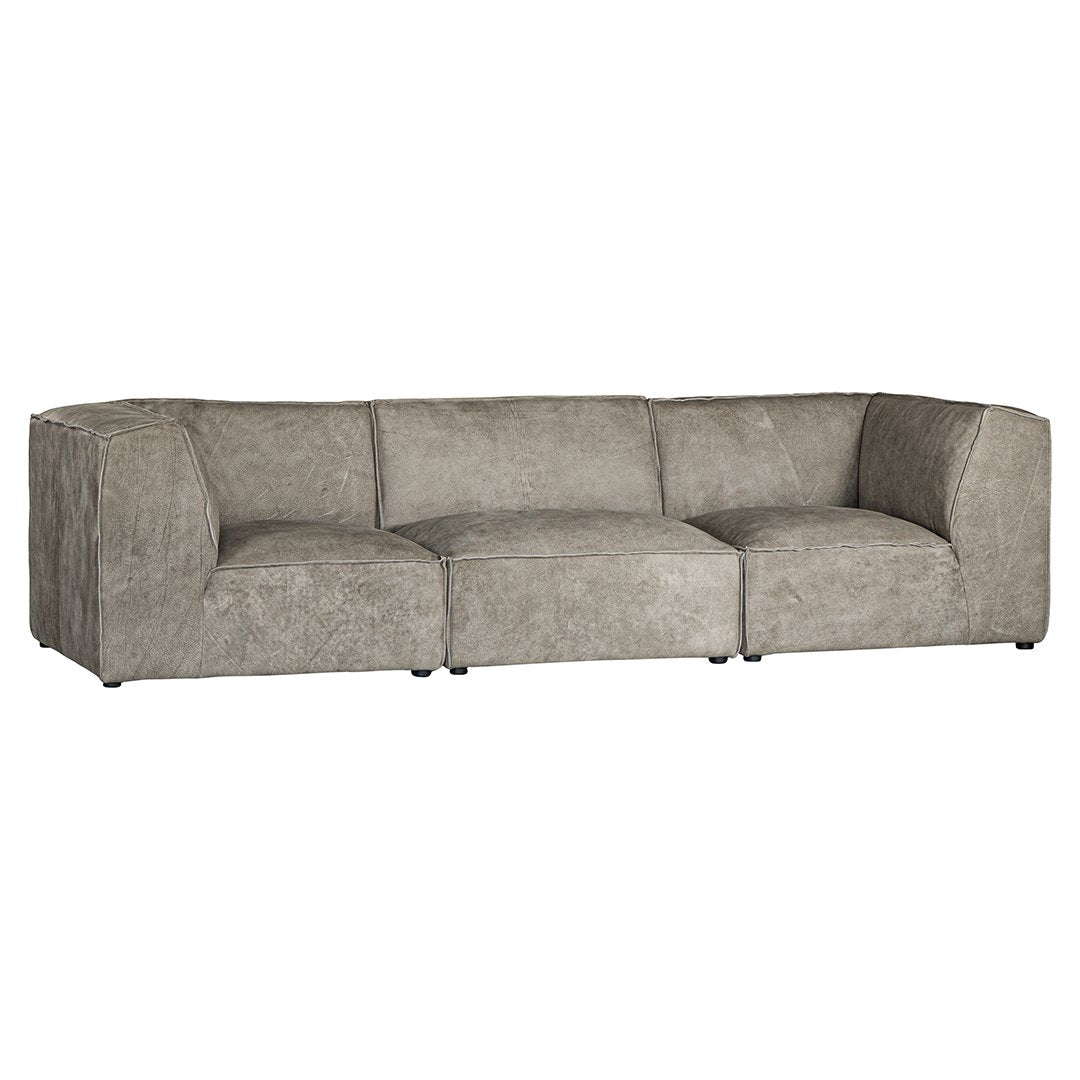 Manson Modular Sofa | Buffalo Leather | Earthy Grey Uniqwa Collections