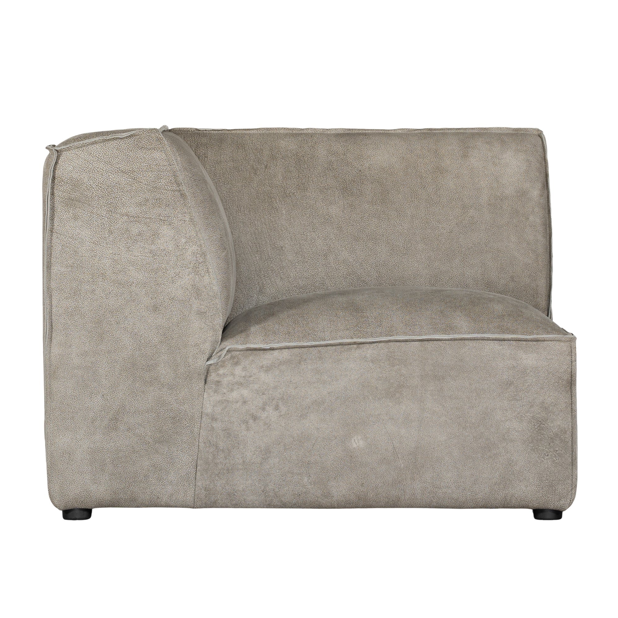Manson Buffalo Leather Sofa | Earthy Grey Uniqwa Collections