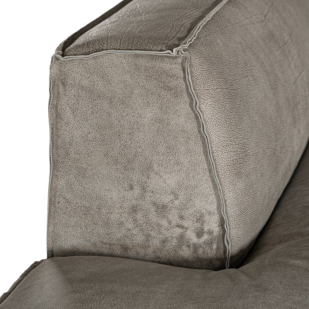 Manson Modular Sofa | Buffalo Leather | Earthy Grey Uniqwa Collections