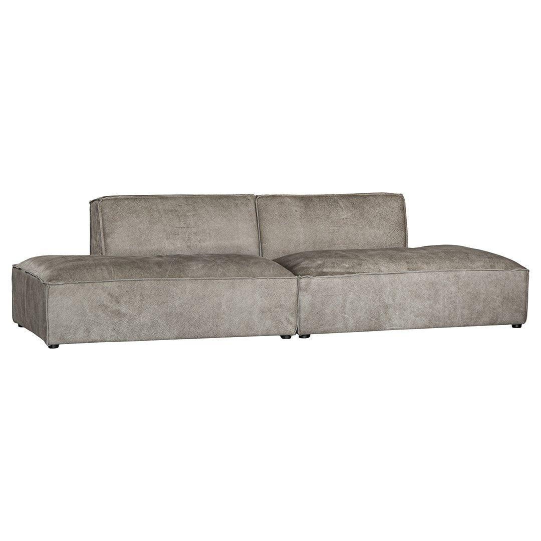 Manson Modular Sofa | Buffalo Leather | Earthy Grey Uniqwa Collections