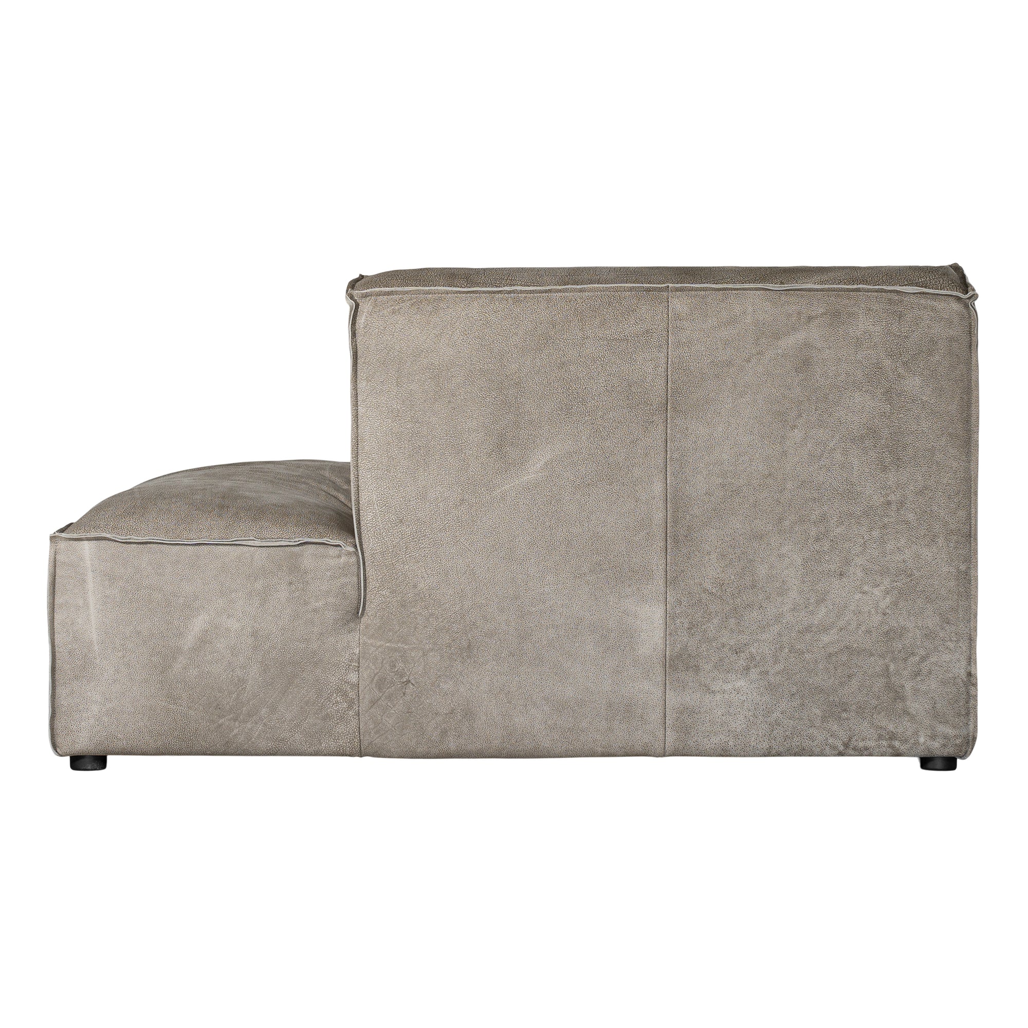 Manson Buffalo Leather Sofa | Earthy Grey Uniqwa Collections