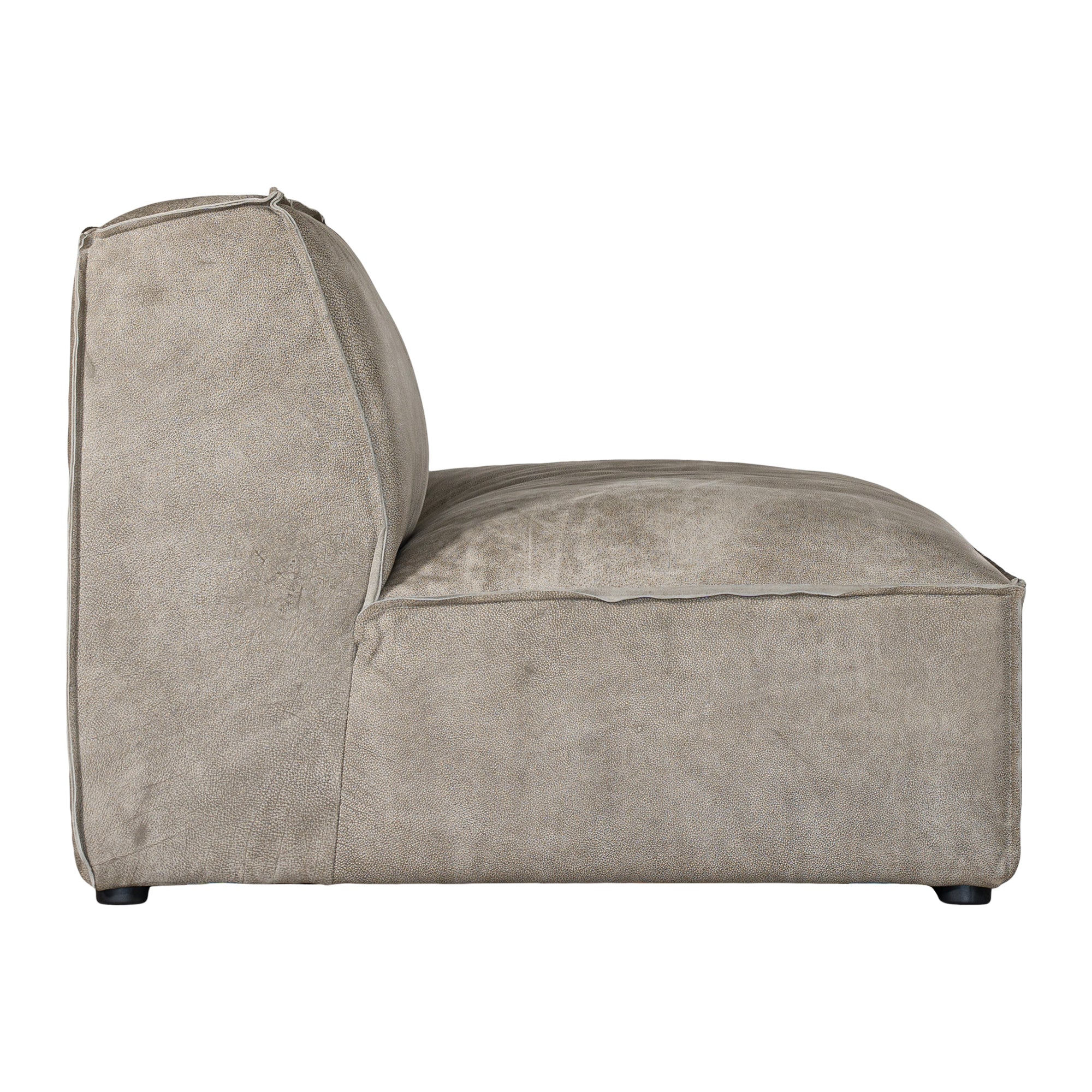Manson Buffalo Leather Sofa | Earthy Grey Uniqwa Collections