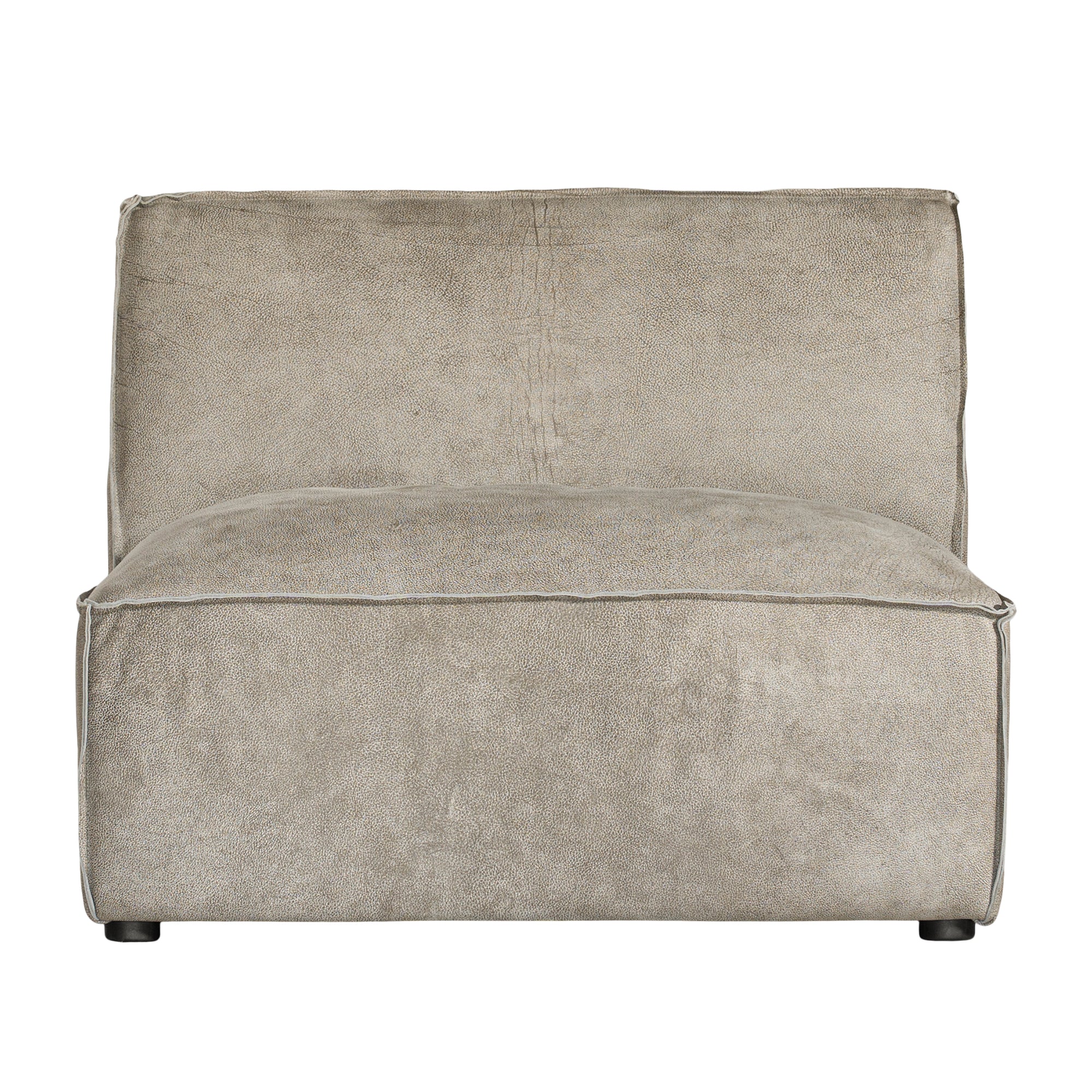 Manson Buffalo Leather Sofa | Earthy Grey Uniqwa Collections