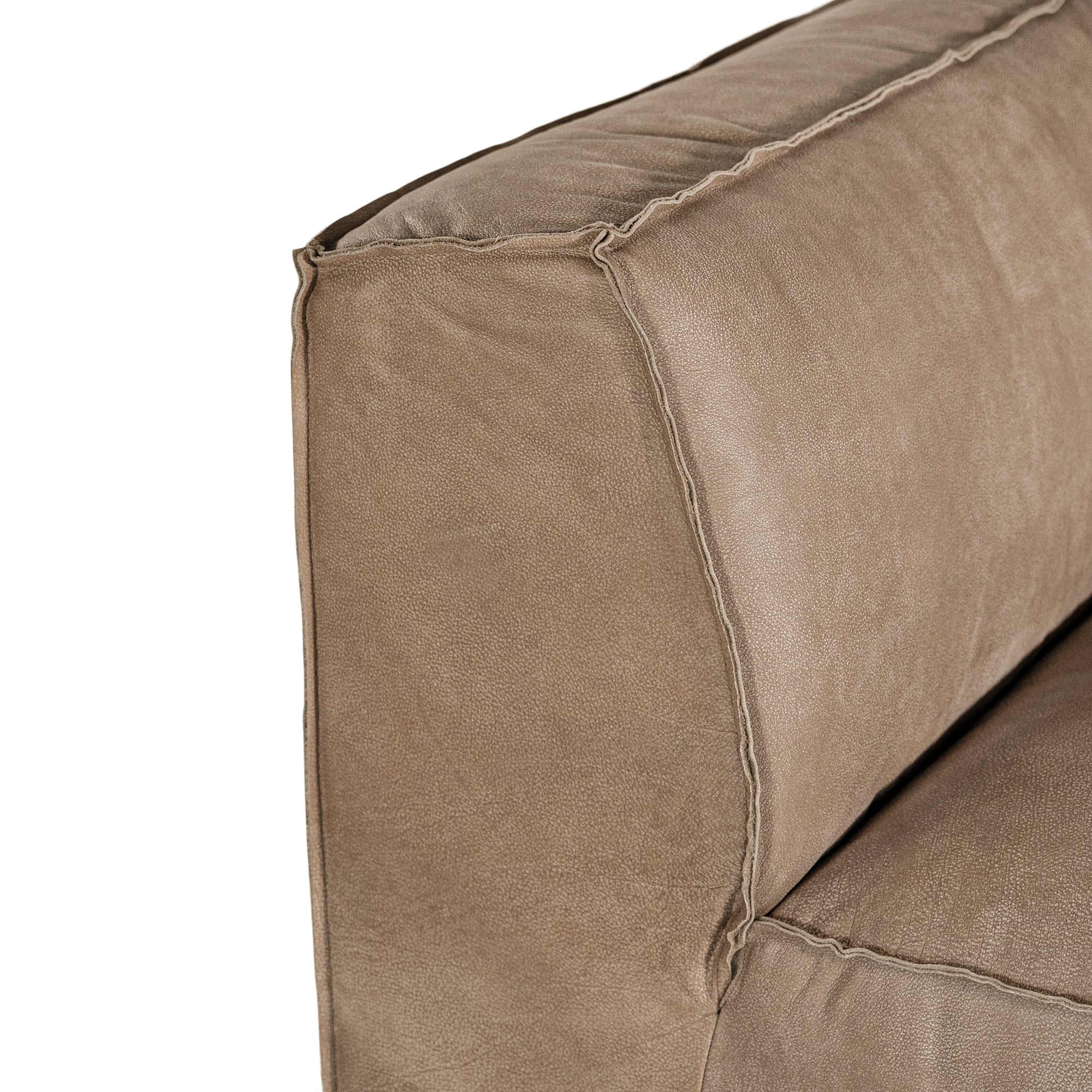 Manson Buffalo Leather Modular Sofa | Enoki Brown Uniqwa Collections