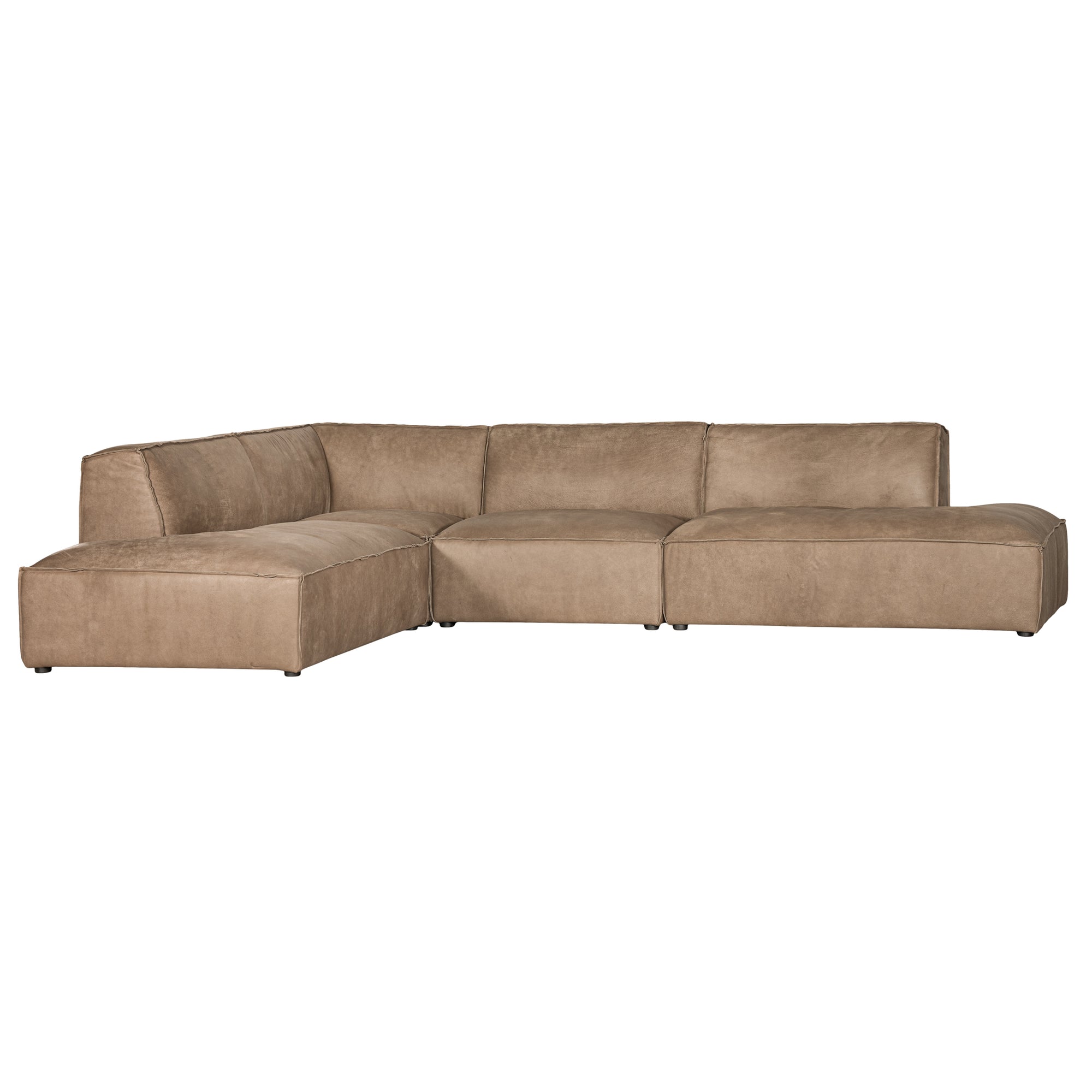 Manson Buffalo Leather Modular Sofa | Enoki Brown Uniqwa Collections