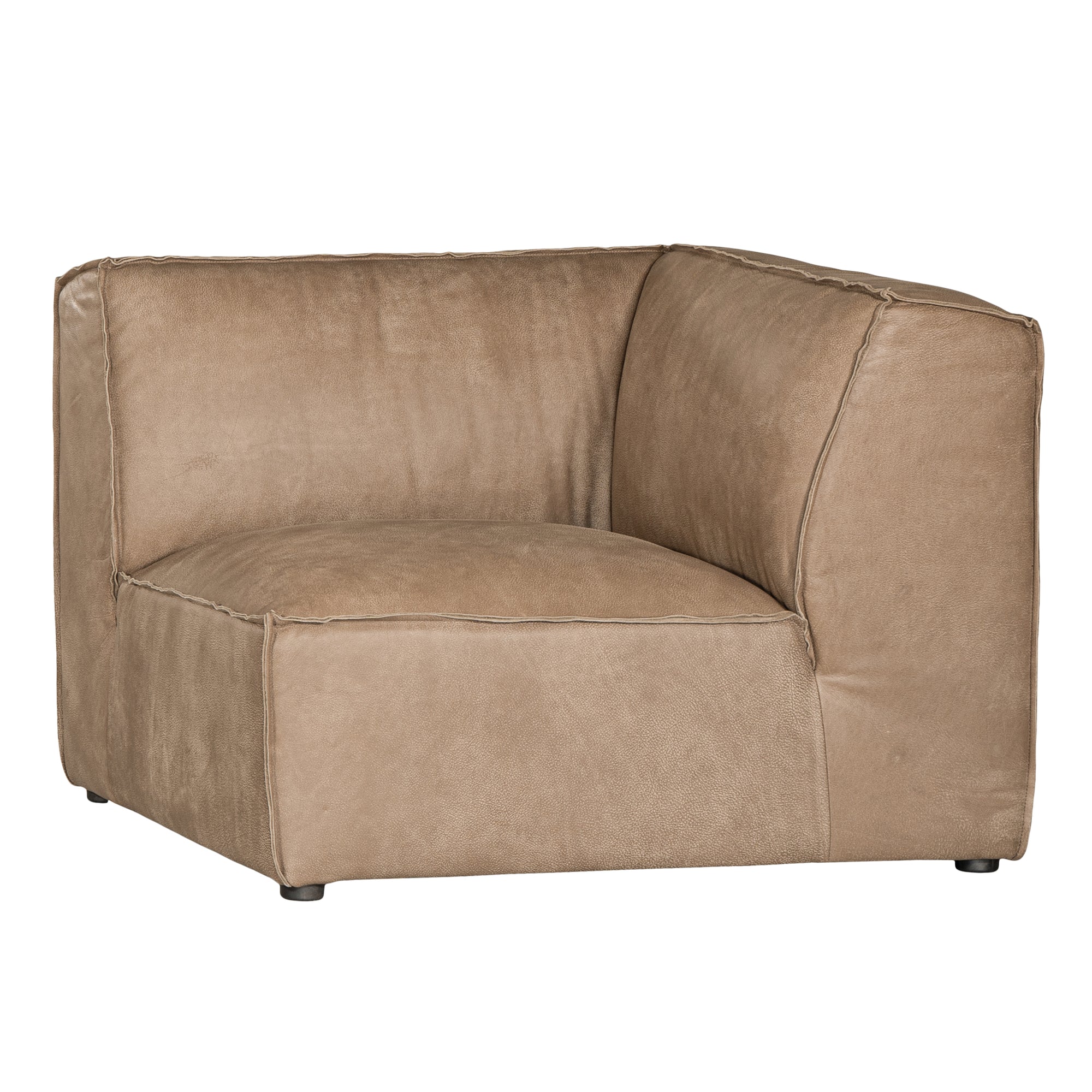 Manson Buffalo Leather Modular Sofa | Enoki Brown Uniqwa Collections