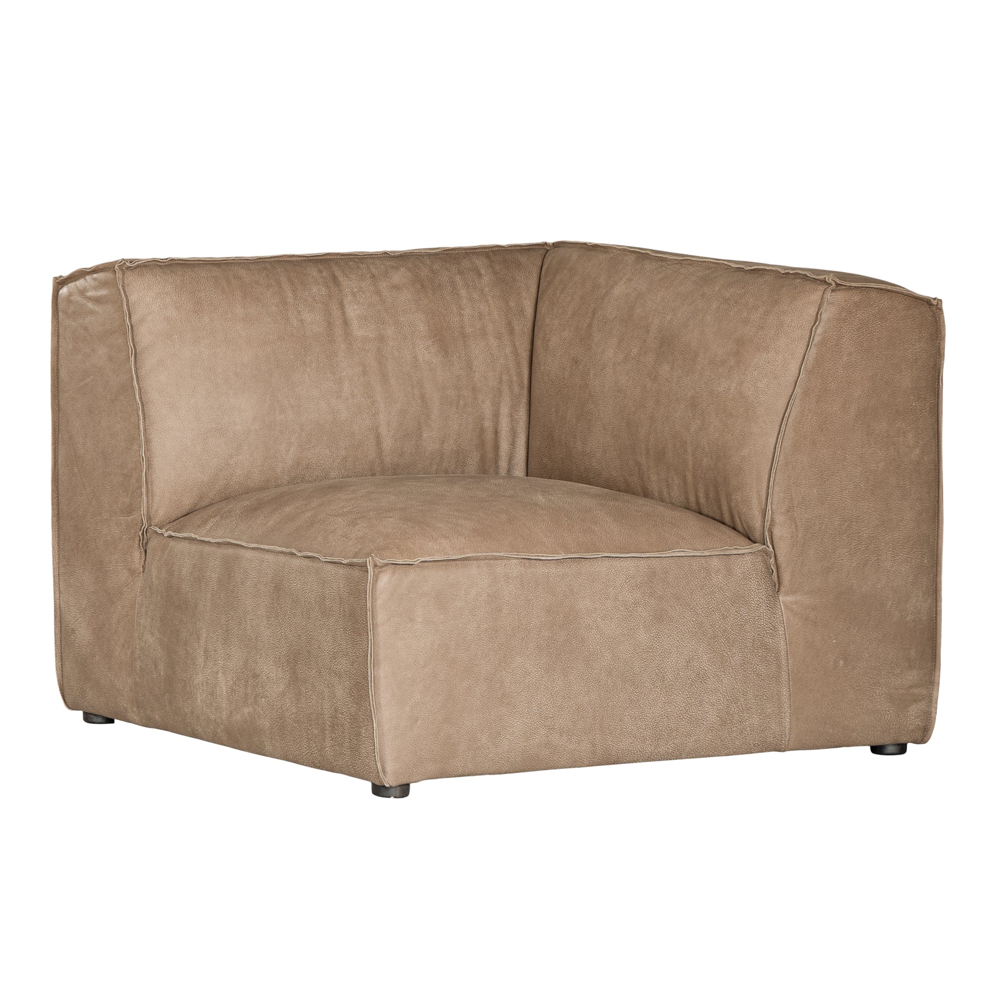Manson Buffalo Leather Modular Sofa | Enoki Brown Corner Seat Uniqwa Collections