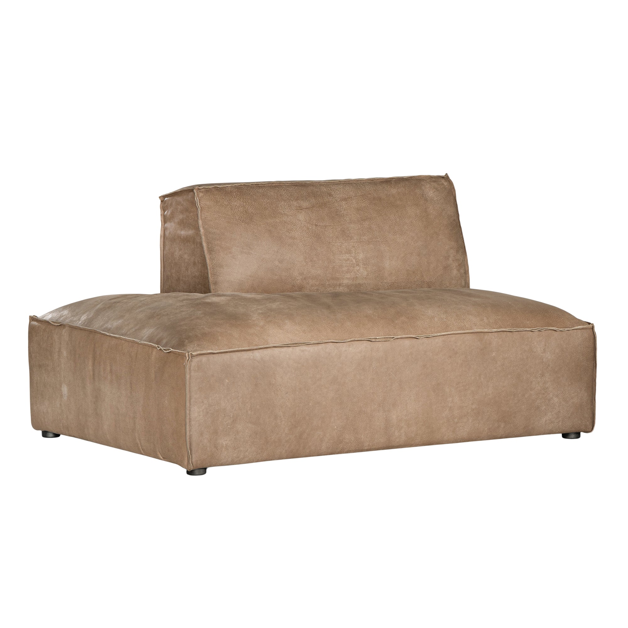 Manson Buffalo Leather Modular Sofa | Enoki Brown Uniqwa Collections