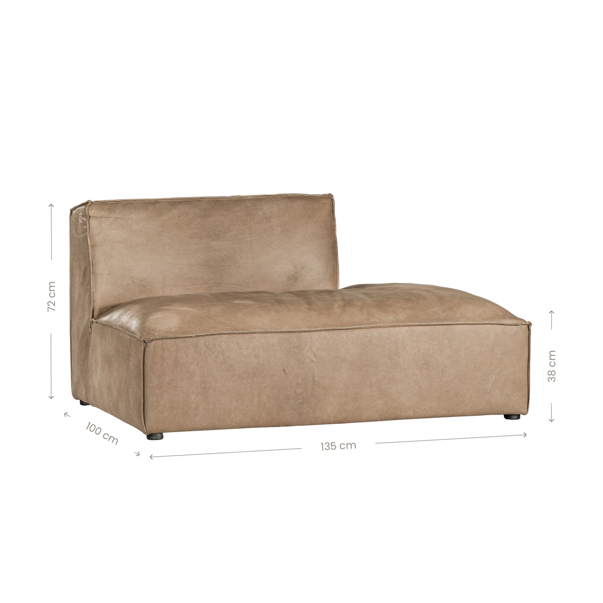Manson Buffalo Leather Modular Sofa | Enoki Brown Uniqwa Collections