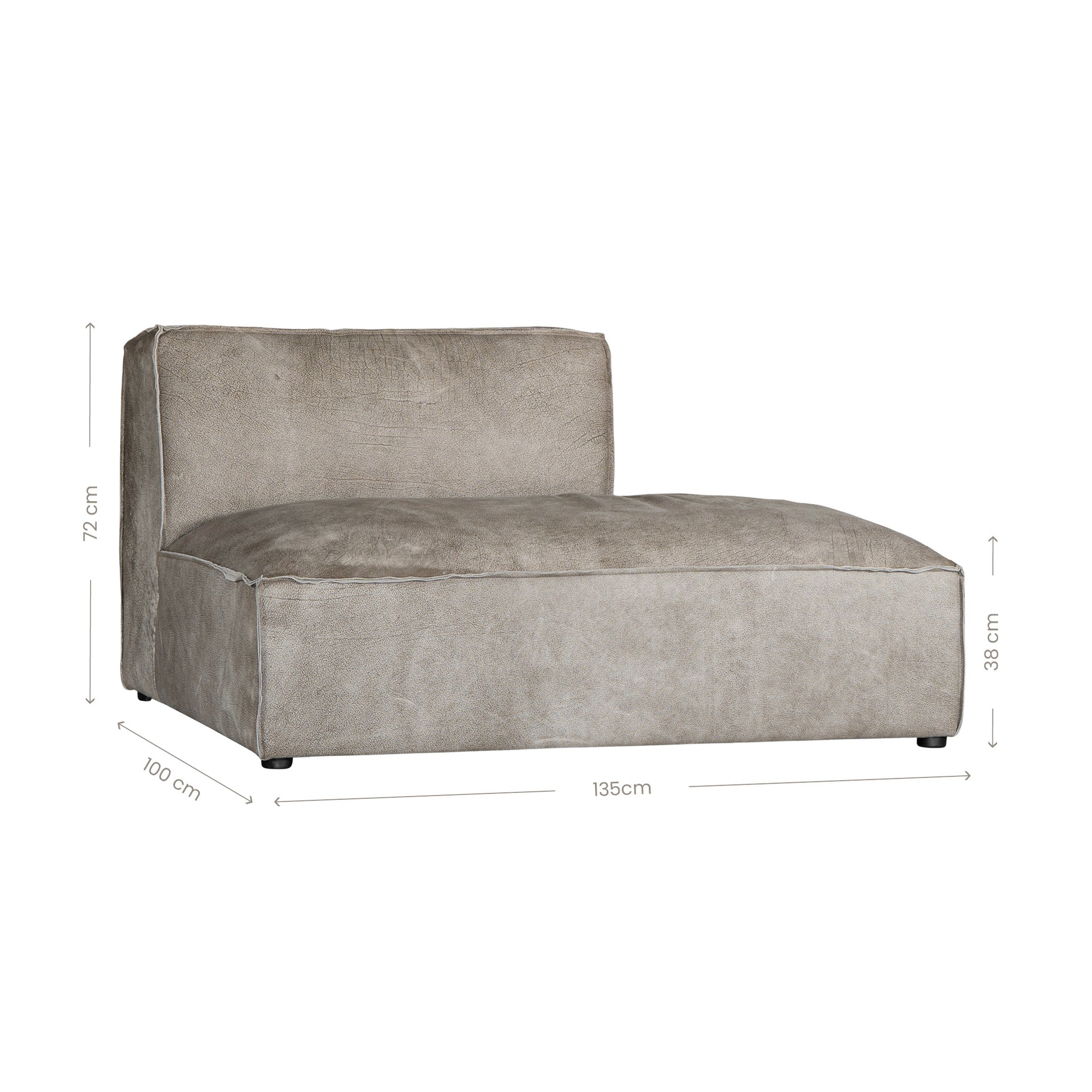 Manson Buffalo Leather Sofa | Earthy Grey Uniqwa Collections
