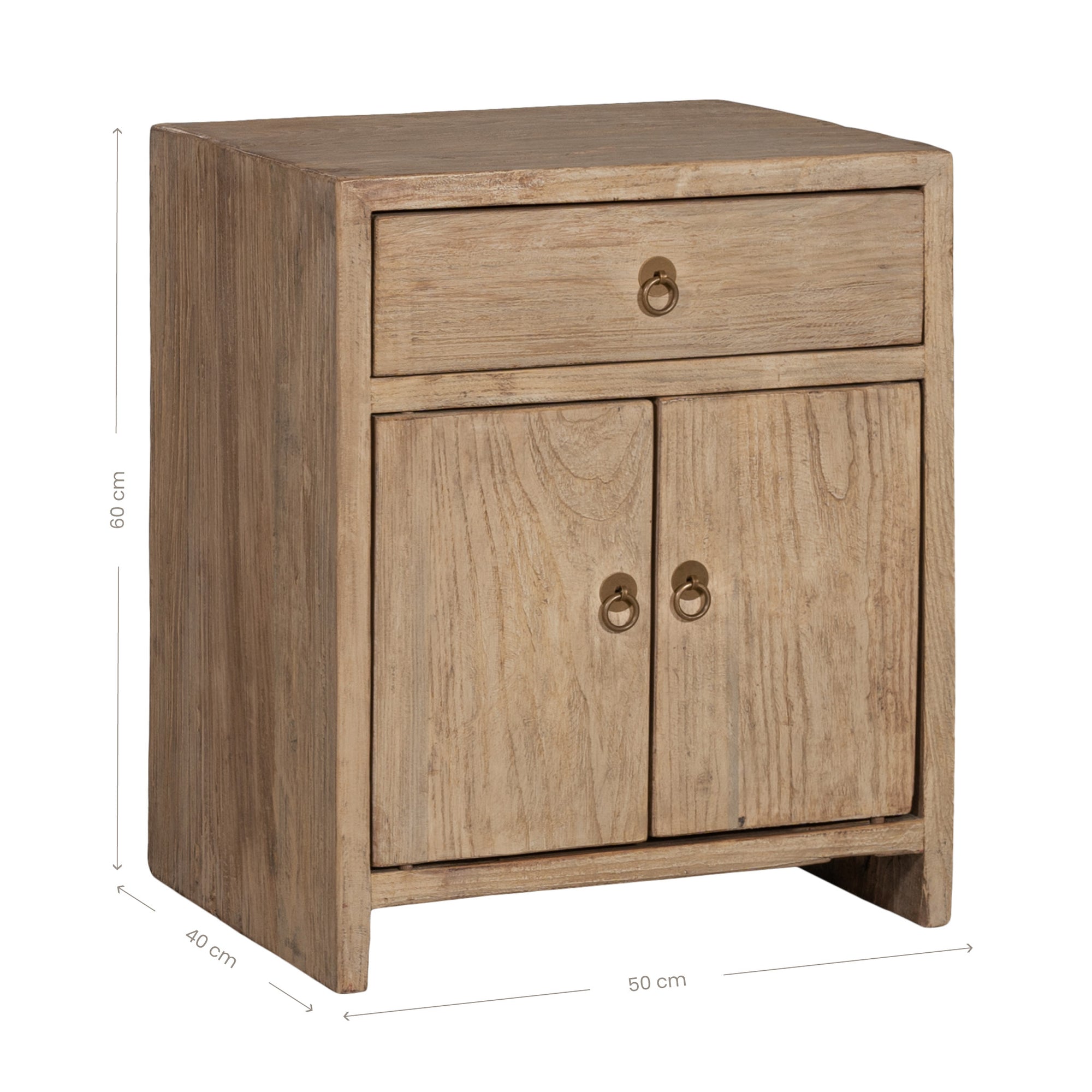 Marina Elm Bedside | Natural Uniqwa Collections