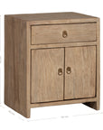 Marina Elm Bedside | Natural Uniqwa Collections